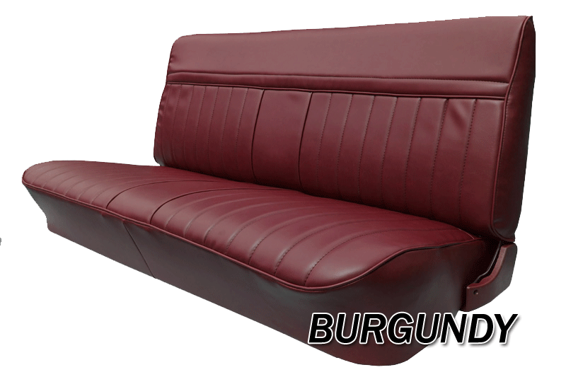 1981-91 Fullsize Chevy & GMC Crew Cab Truck Front Vinyl Bench Seat Cover with Horizontal Band