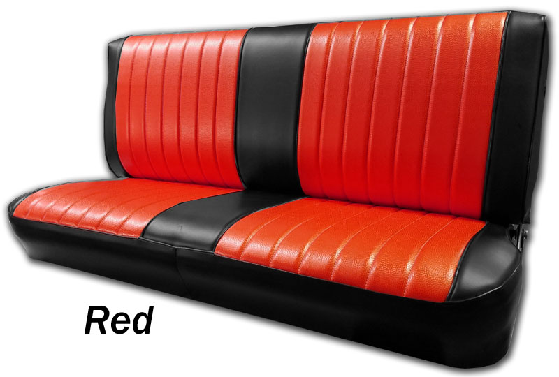 Gmc Truck Gemini Bench Seat Cover, Red Leather Bench Seat Cover