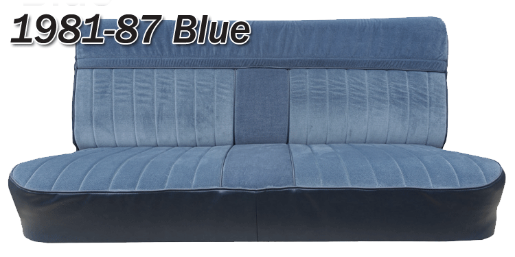 1981 87 Fullsize Chevy Gmc Truck Front Vinyl Cloth Bench Seat Cover With Horizontal Band Covers And Cushions Usa1 Interiors - 1986 Chevy Truck Bench Seat Replacement
