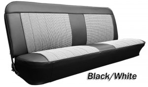 1960-66 Chevy & GMC Truck Houndstooth Bench Seat Cover 3inch Pleats with Horizontal Band