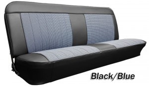 1969-72 Chevy & GMC Truck Houndstooth Bench Seat Cover 3inch Pleats with Horizontal Band