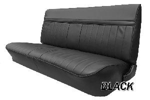 1981-91 Fullsize Chevy & GMC Crew Cab Truck Rear Vinyl Bench Seat Cover with Horizontal Band