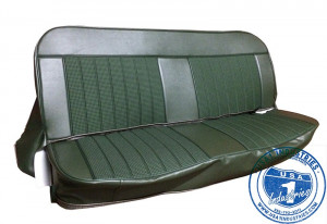 1960-66 Chevy & GMC Truck Houndstooth Bench Seat Cover 3inch Pleats with Horizontal Band